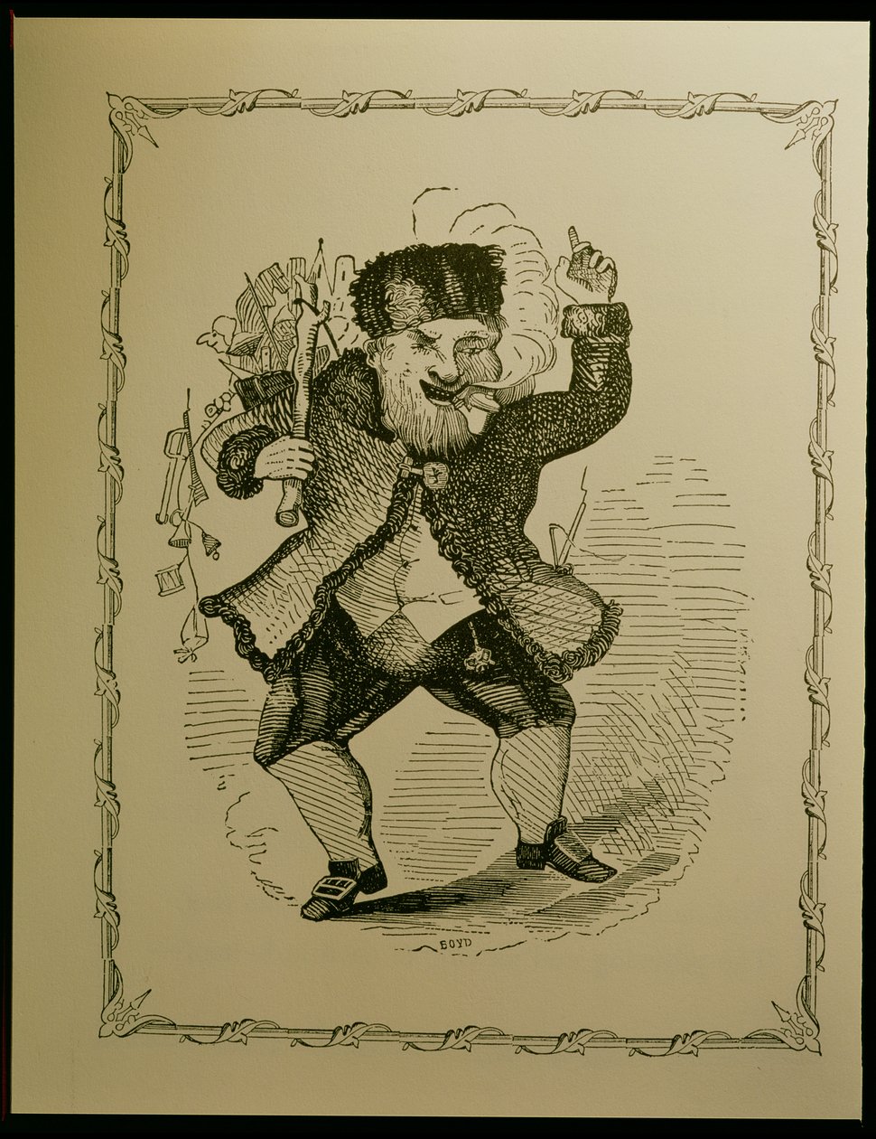 Mikulás-illusztráció Clement C. Moore verséhez, 1848 alkotó: Theodore C. Boyd