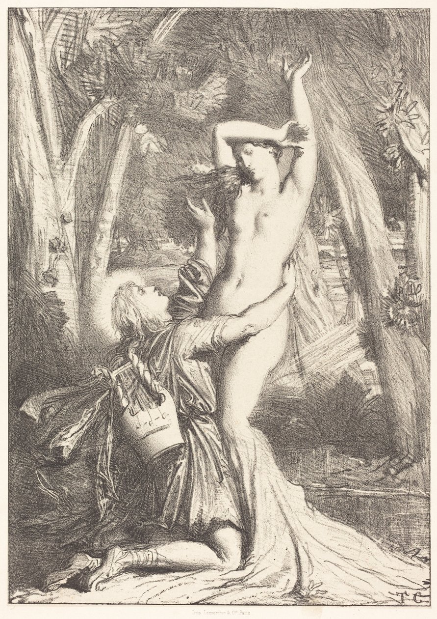 Apollón és Daphné alkotó: Théodore Chassériau