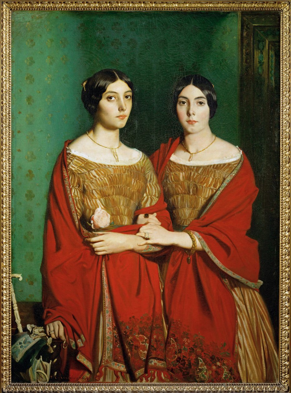 Mesdemoiselles C., dit aussi Les deux soeurs - A két nővér. A festő nővérek, Adele és Genevieve ... alkotó: Théodore Chassériau