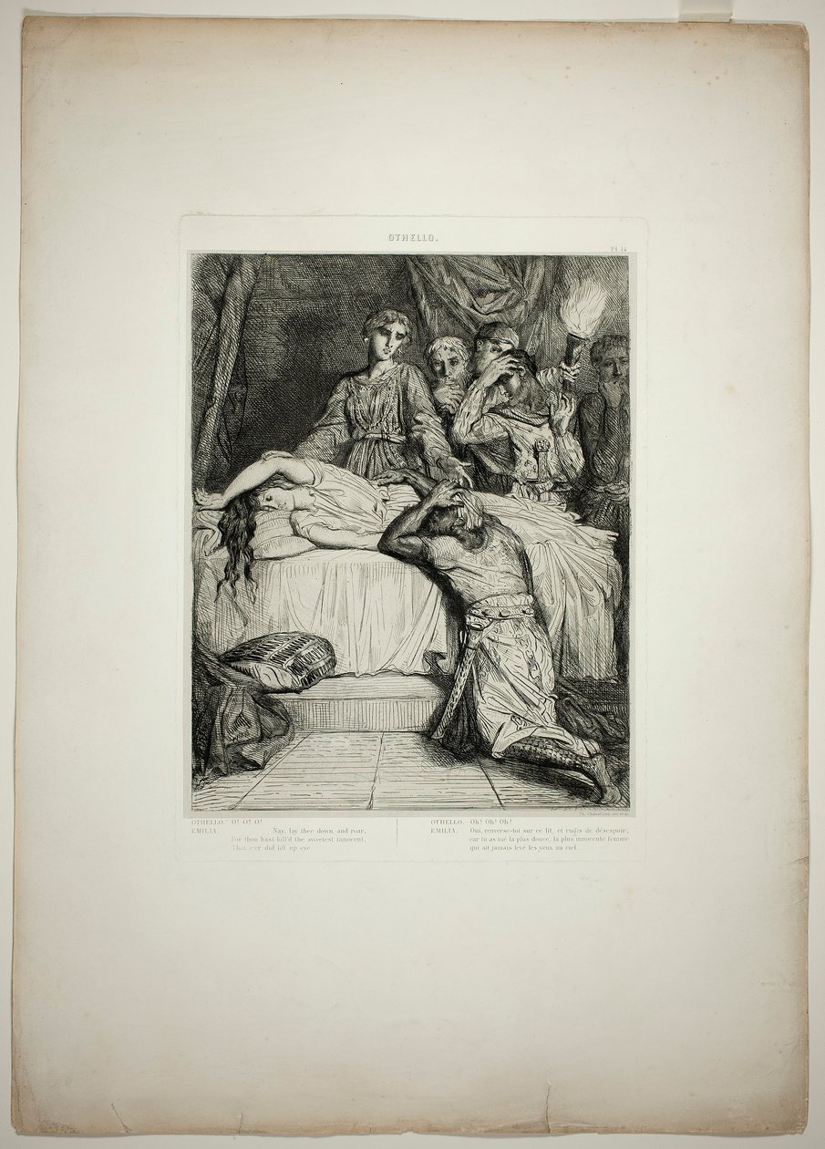 Oh! Oh! Oh! Oh!, tizennégyes tábla az Othellóból. alkotó: Théodore Chassériau