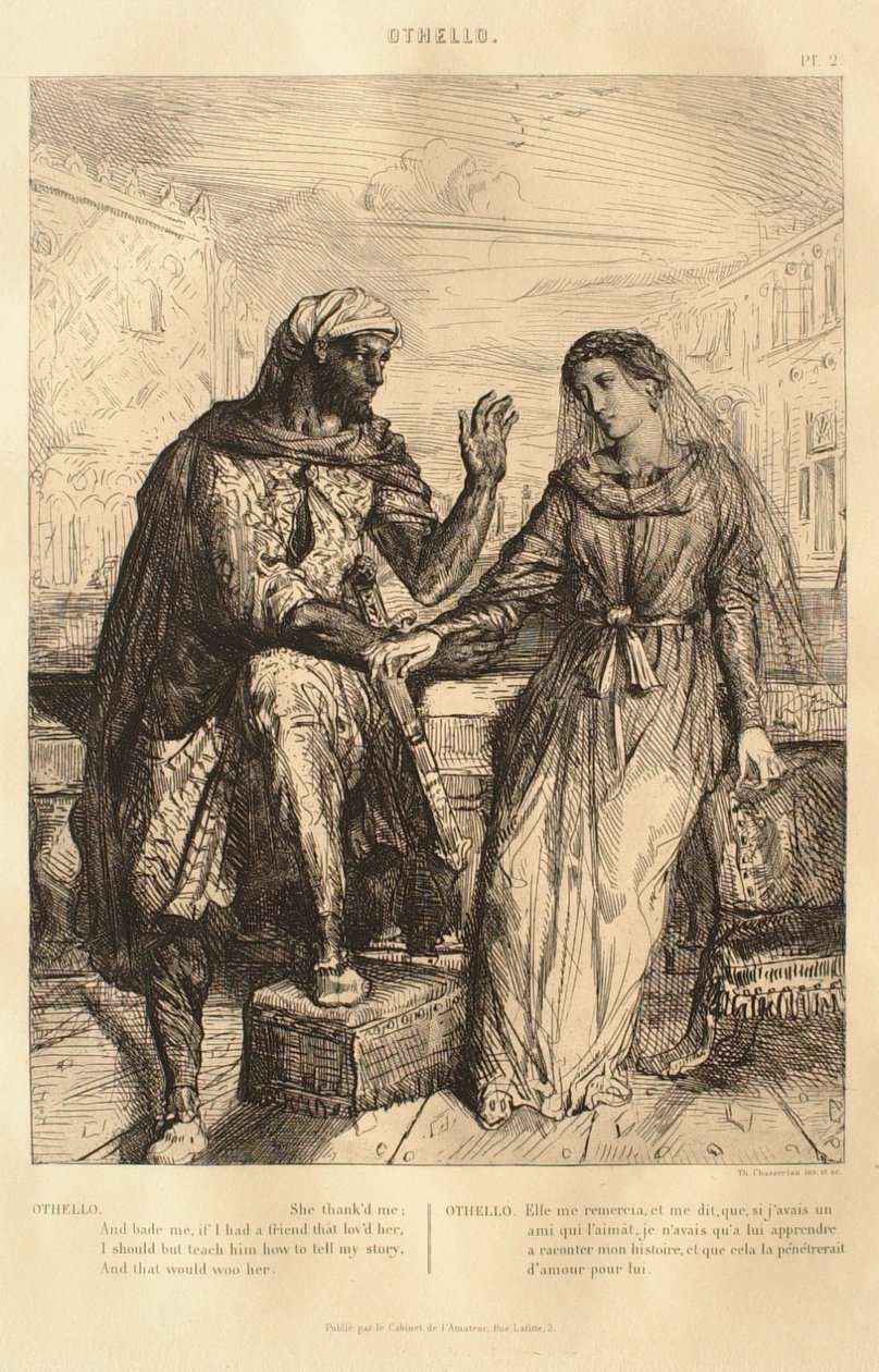 Othello-szvit: 2. szám (1. felvonás, 3. jelenet: Othello Desdemonával beszél) alkotó: Théodore Chassériau