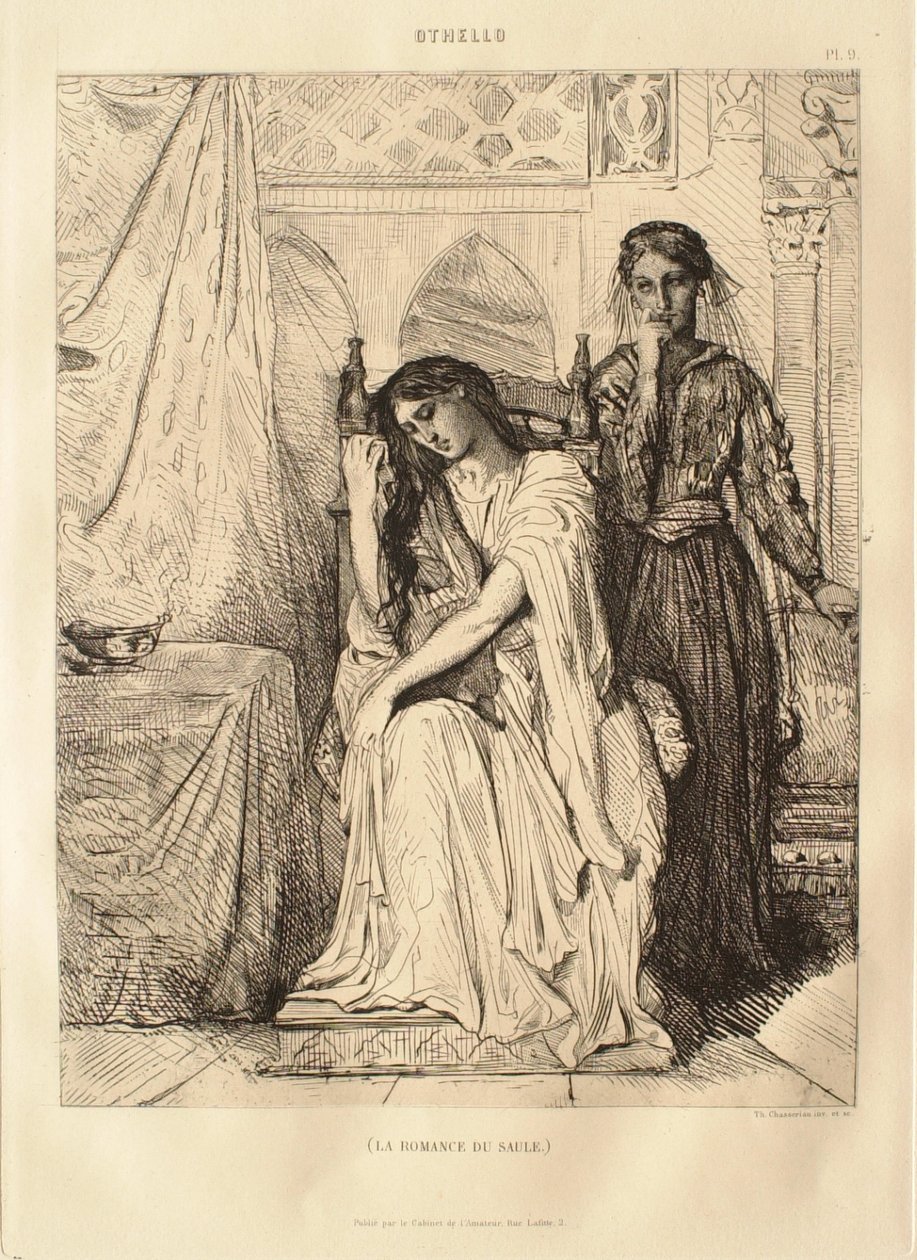 Othello-szvit: 9. szám (4. felvonás, 3. jelenet: A fűzfa románca) alkotó: Théodore Chassériau