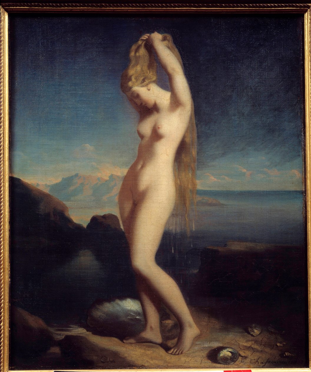 Venus anadyomene vagy Vénusz tengeri festménye, Theodore Chasseriau (1819-1856) 1838 V. 0,65 x 0,55 m alkotó: Théodore Chassériau