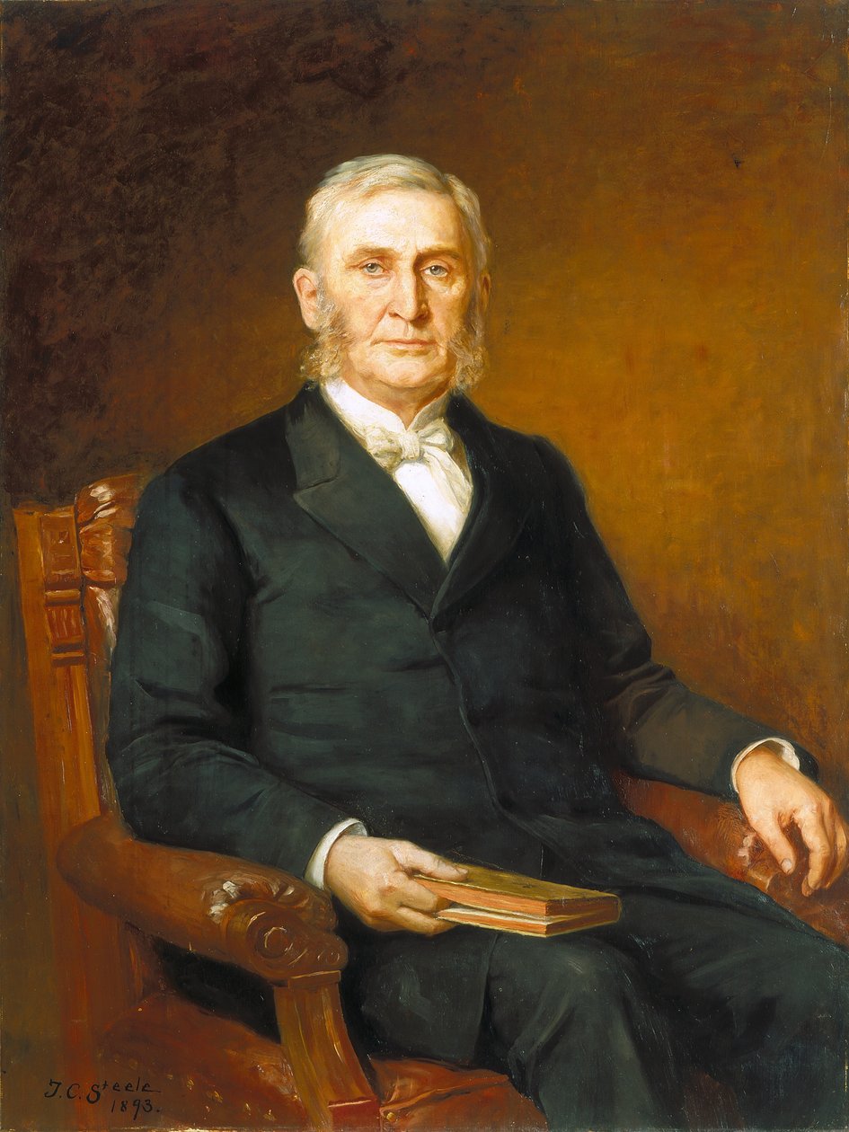 Nathaniel A. Hyde tiszteletes portréja (olaj, vászon) alkotó: Theodore Clement Steele