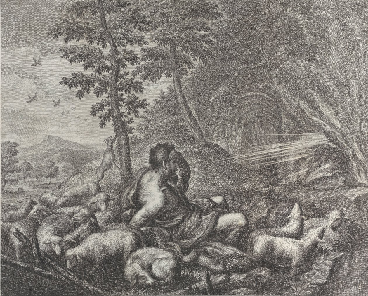 Jákob őrzi Lábán nyáját, 1613-24. alkotó: Theodore Cruger