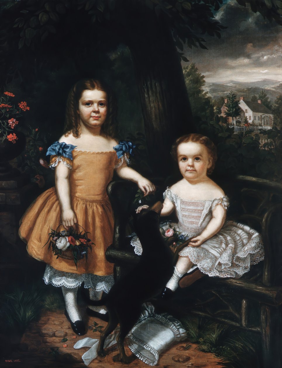 Daniel T. MacFarlan lányai, 1857. alkotó: Theodore E. Pine