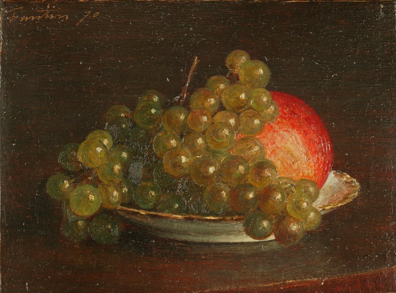 Szőlő és egy alma alkotó: Theodore Fantin Latour