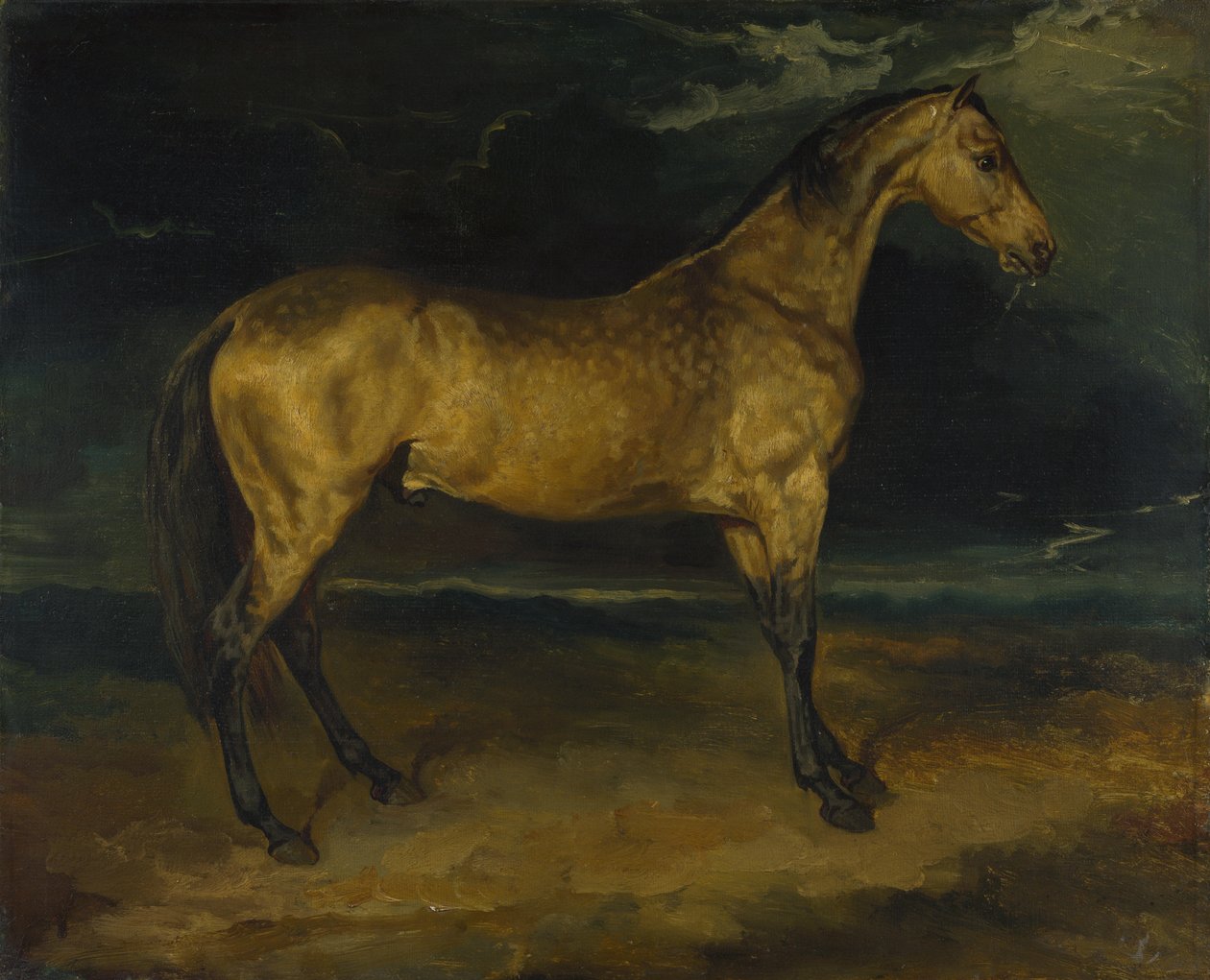 Egy ló, akit megijesztett a villám, 1814 körül alkotó: Theodore Gericault