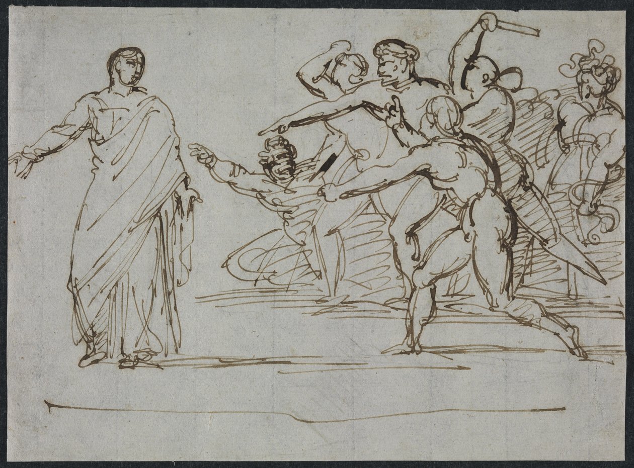 Tiberius meggyilkolása alkotó: Theodore Gericault