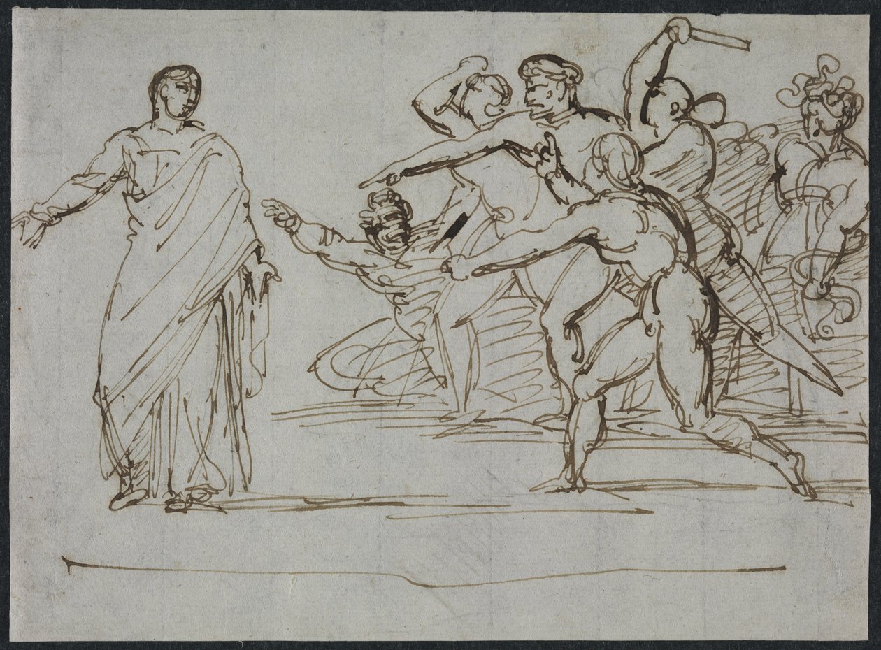Tiberius meggyilkolása alkotó: Theodore Gericault