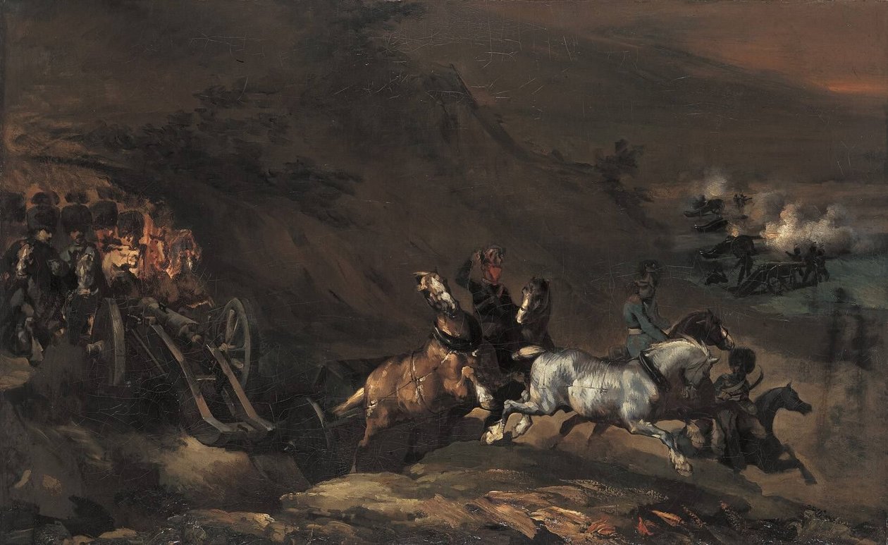 Előrenyomuló tüzérség alkotó: Theodore Gericault