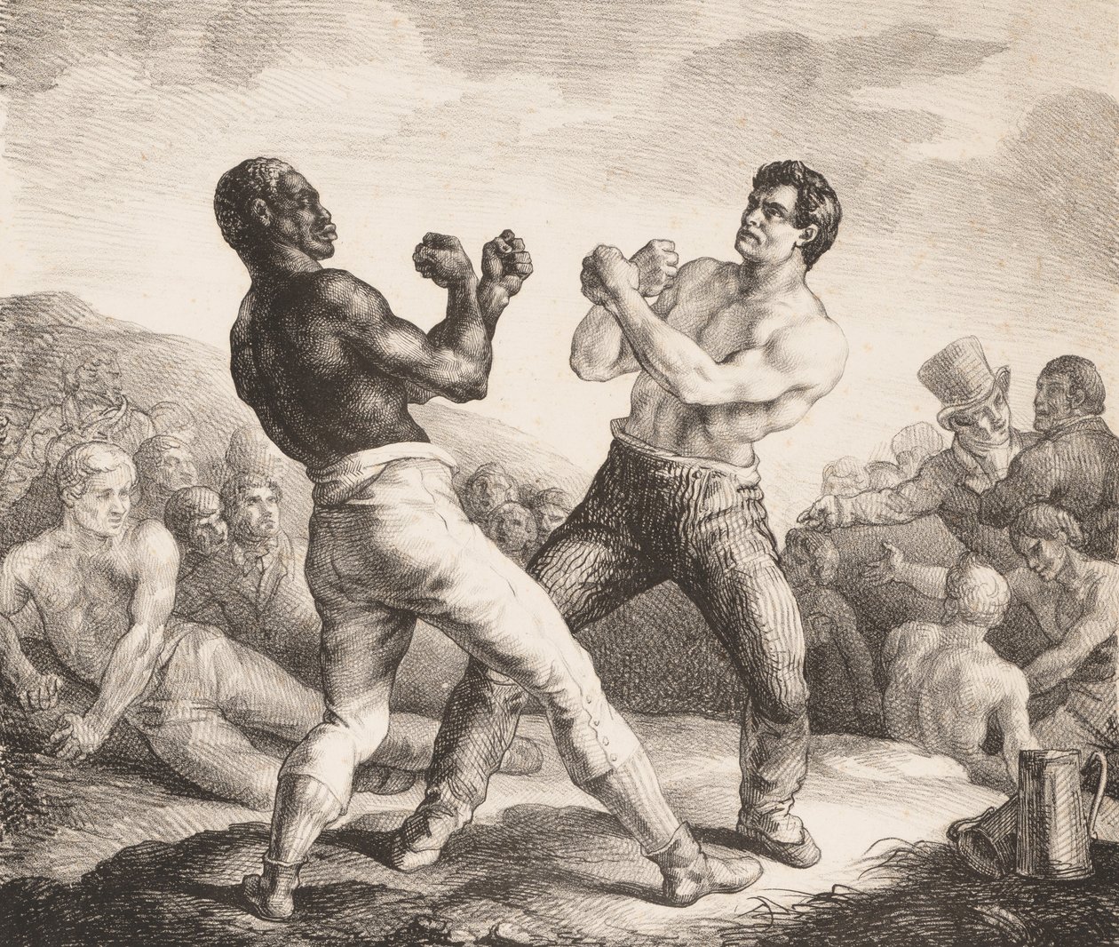 Bokszolók, 1818. alkotó: Theodore Gericault