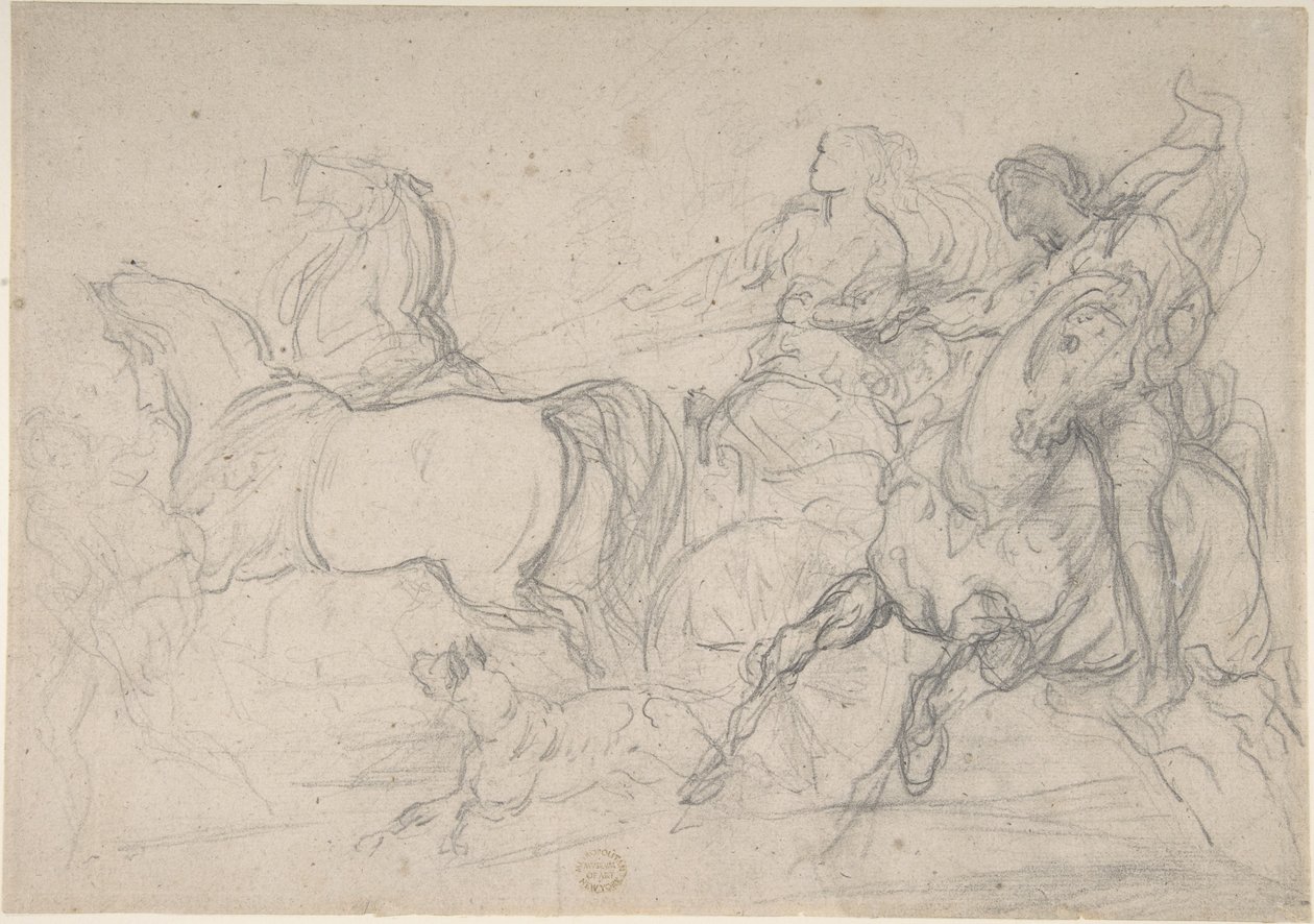 Szekérhajtó és lovas alkotó: Theodore Gericault