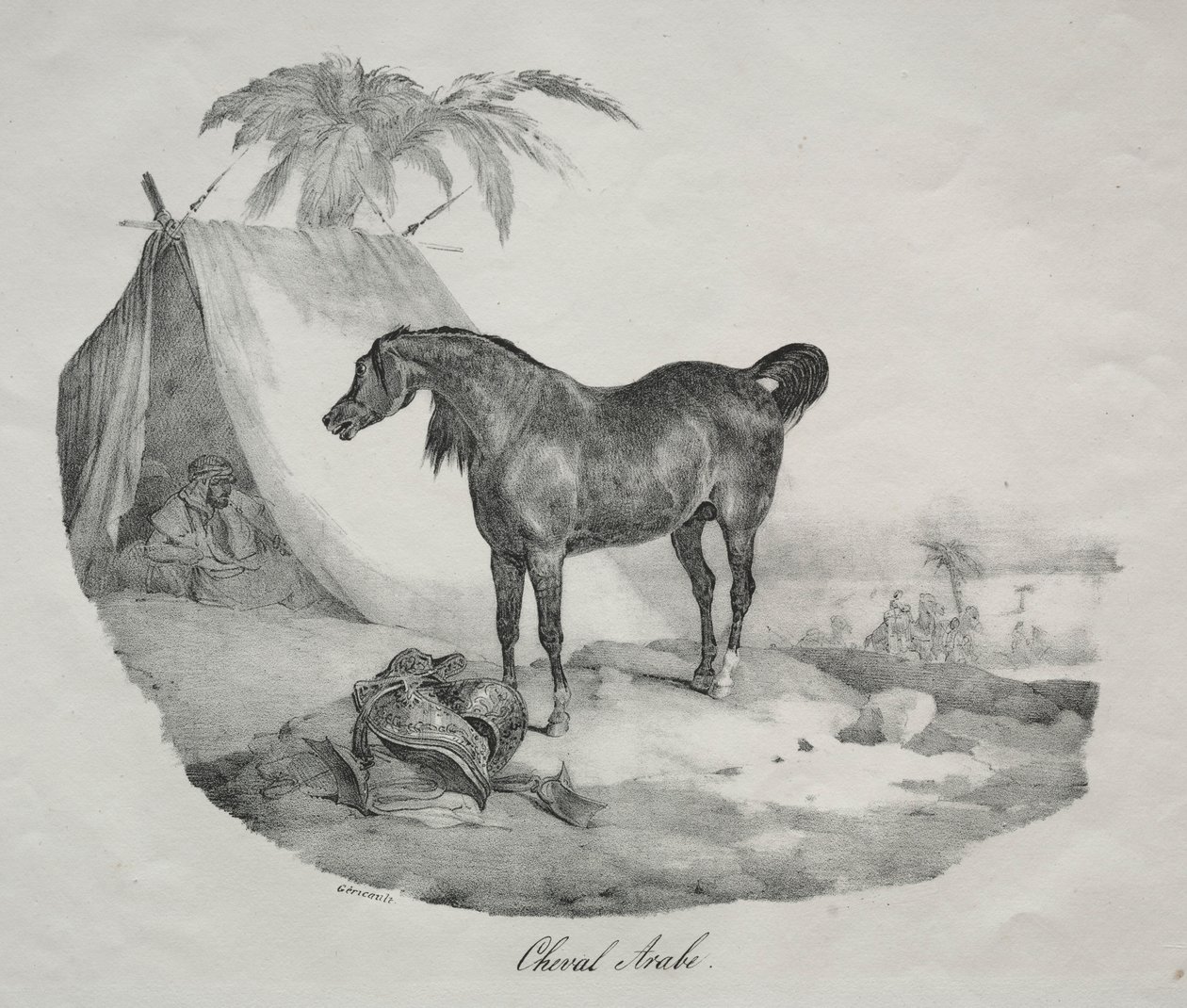 arab ló. alkotó: Theodore Gericault