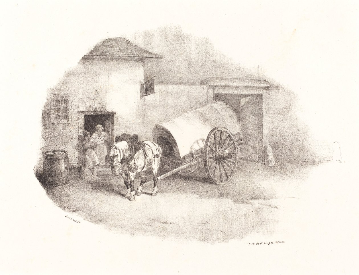 Szekeres lovat a Limonsból alkotó: Theodore Gericault