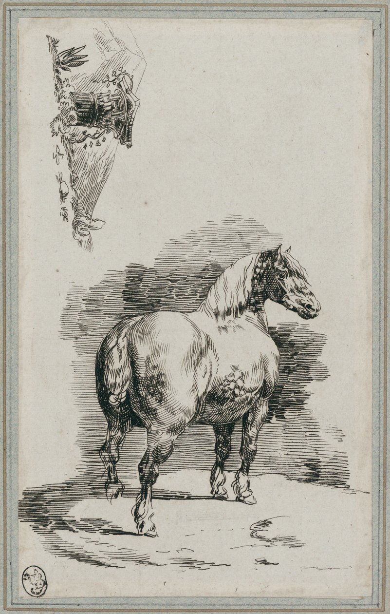 Pöttyös szürke ló (A Dapple-Gray Horse) alkotó: Theodore Gericault