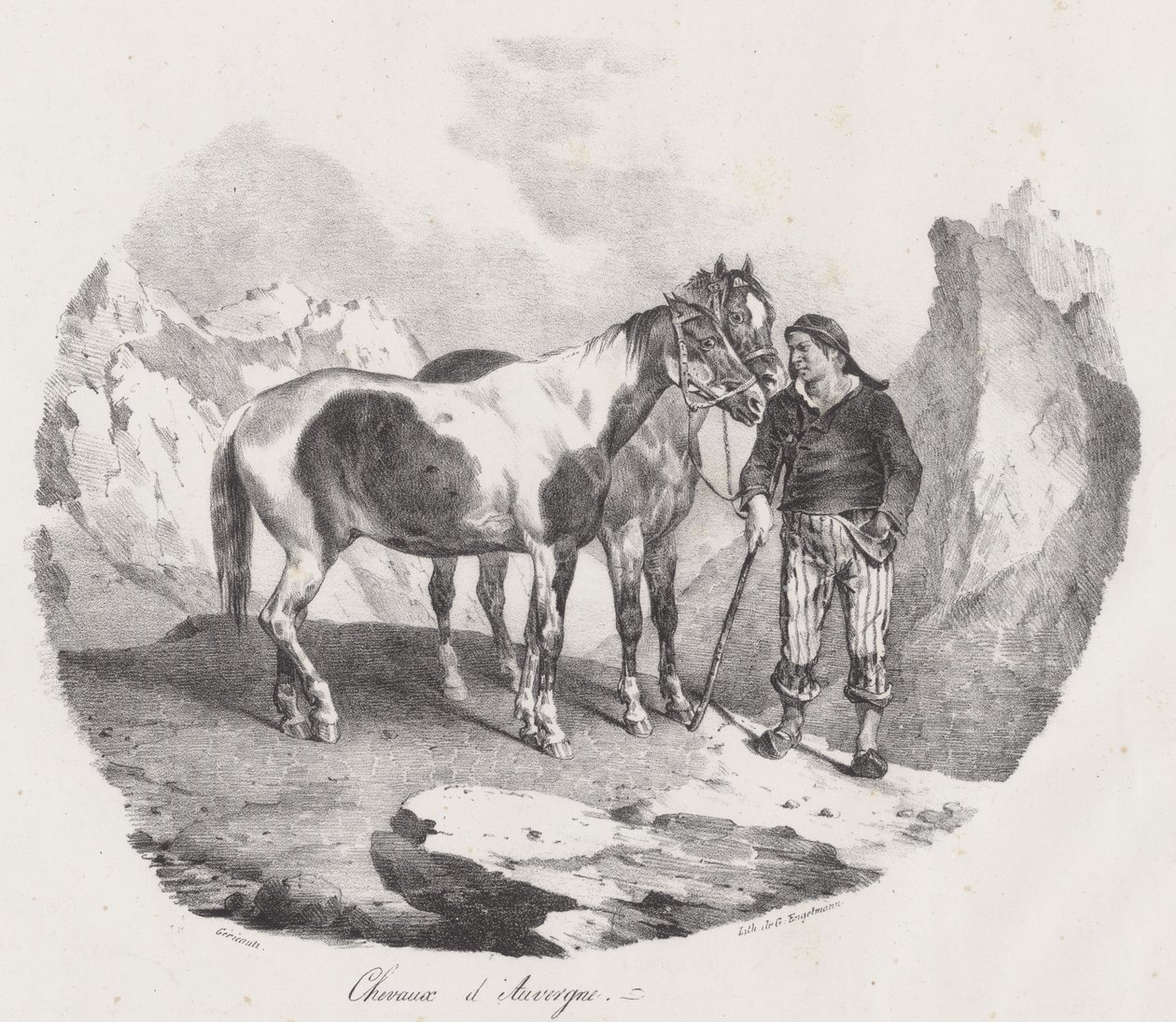 Auvergne-i lovak (Auvergne Horses) alkotó: Theodore Gericault
