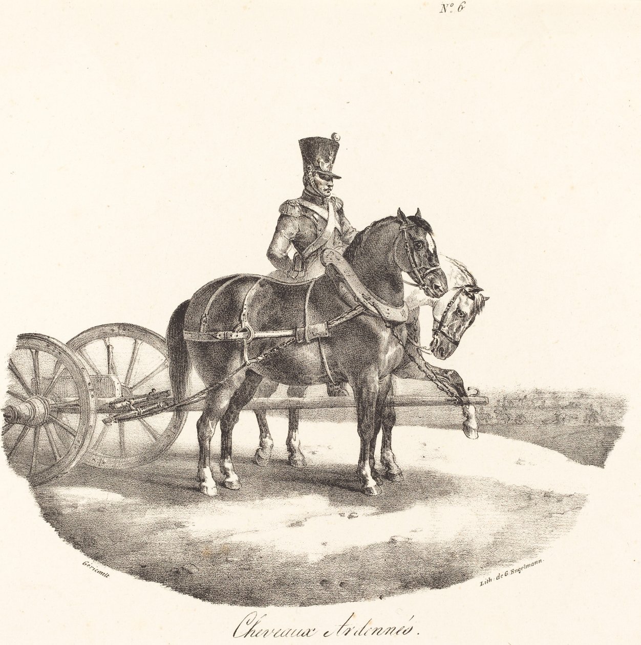 Ardennek lovak alkotó: Theodore Gericault