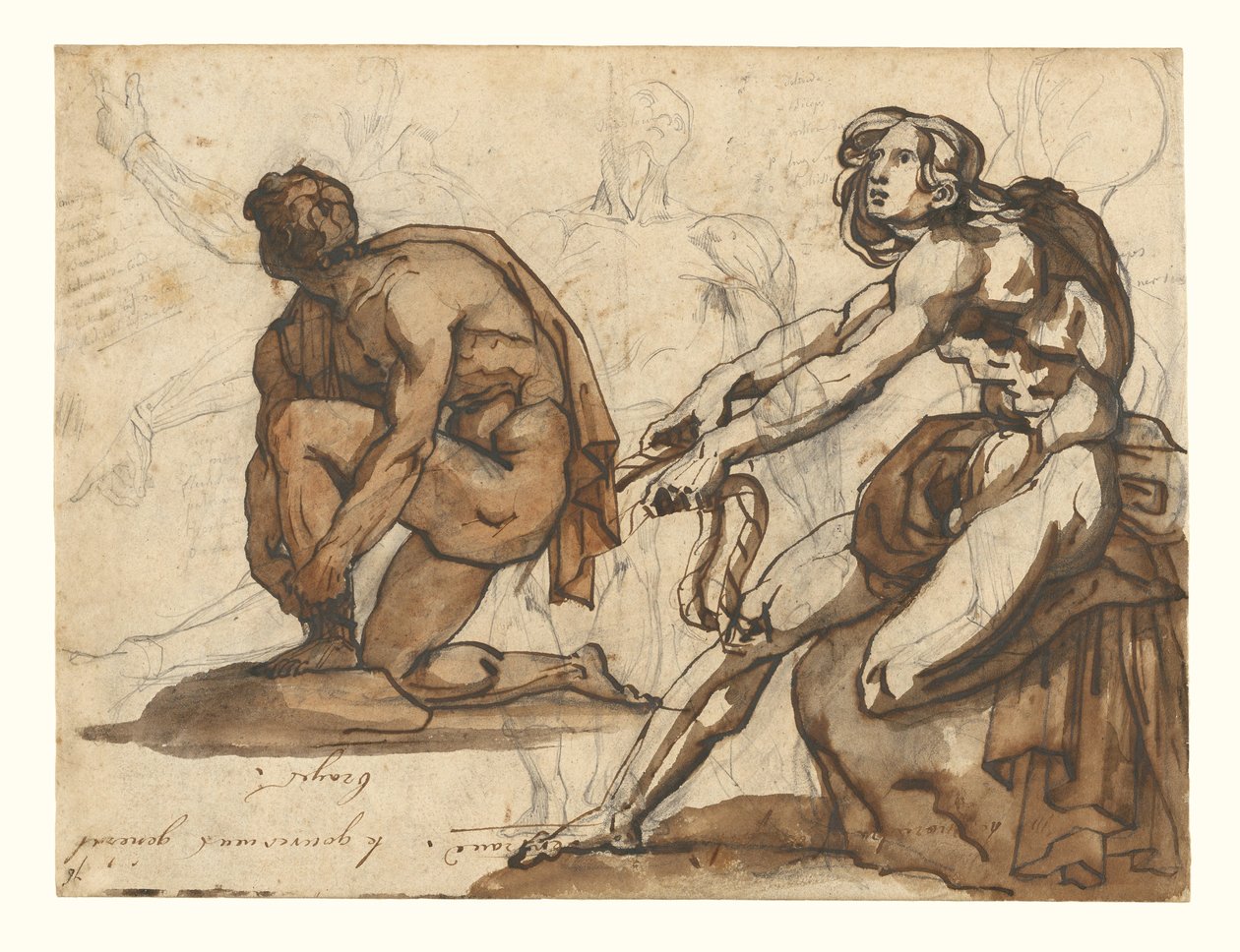 Klasszikus aktok (előlap); Klasszikus szobrászat (hátlap) alkotó: Theodore Gericault