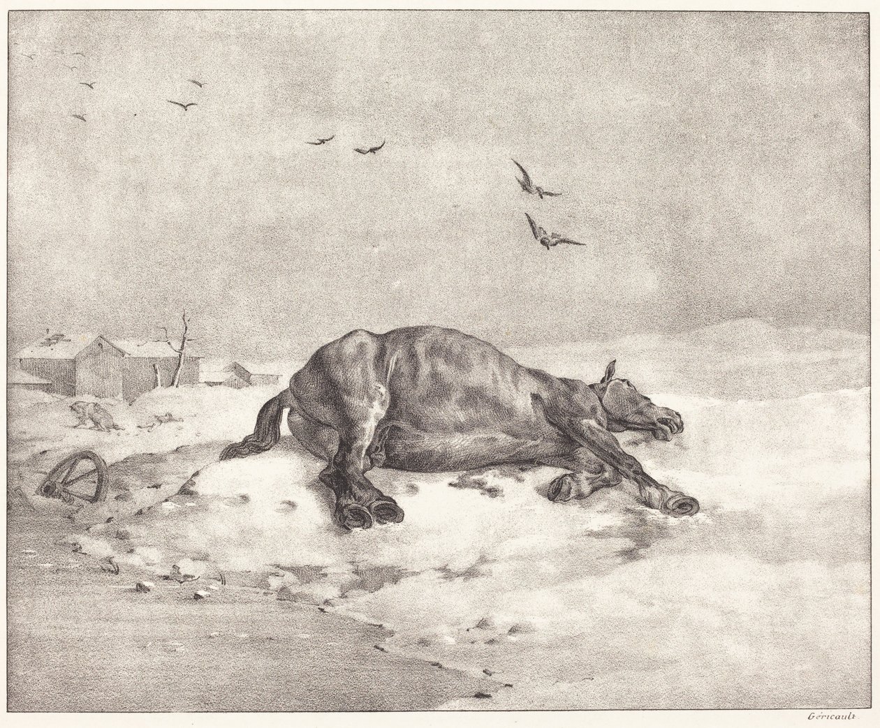 Holt ló alkotó: Theodore Gericault