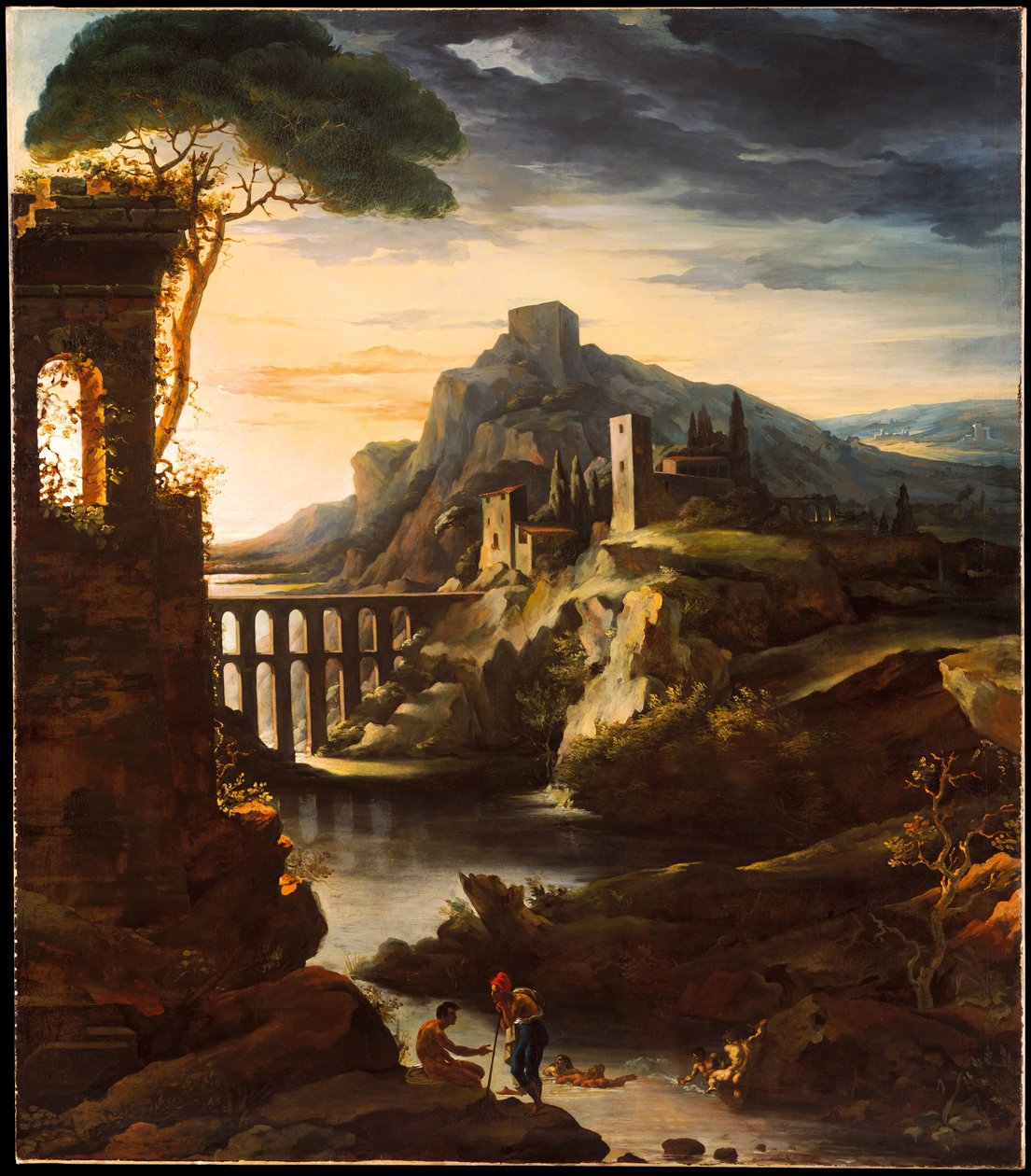 Este: Tájkép vízvezetékkel alkotó: Theodore Gericault