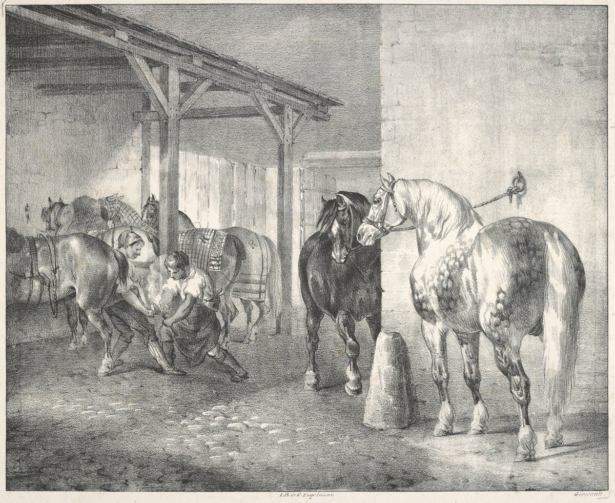 Hangar de maréchal-ferrant (Kovácsműhely) alkotó: Theodore Gericault