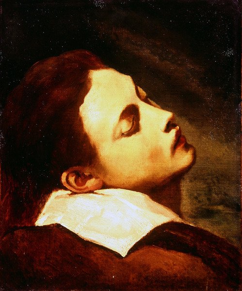 Egy halott fiatalember feje (olaj, vászon) alkotó: Theodore Gericault