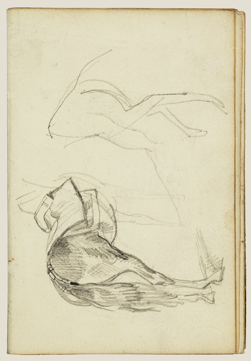Ló-tanulmányok alkotó: Theodore Gericault
