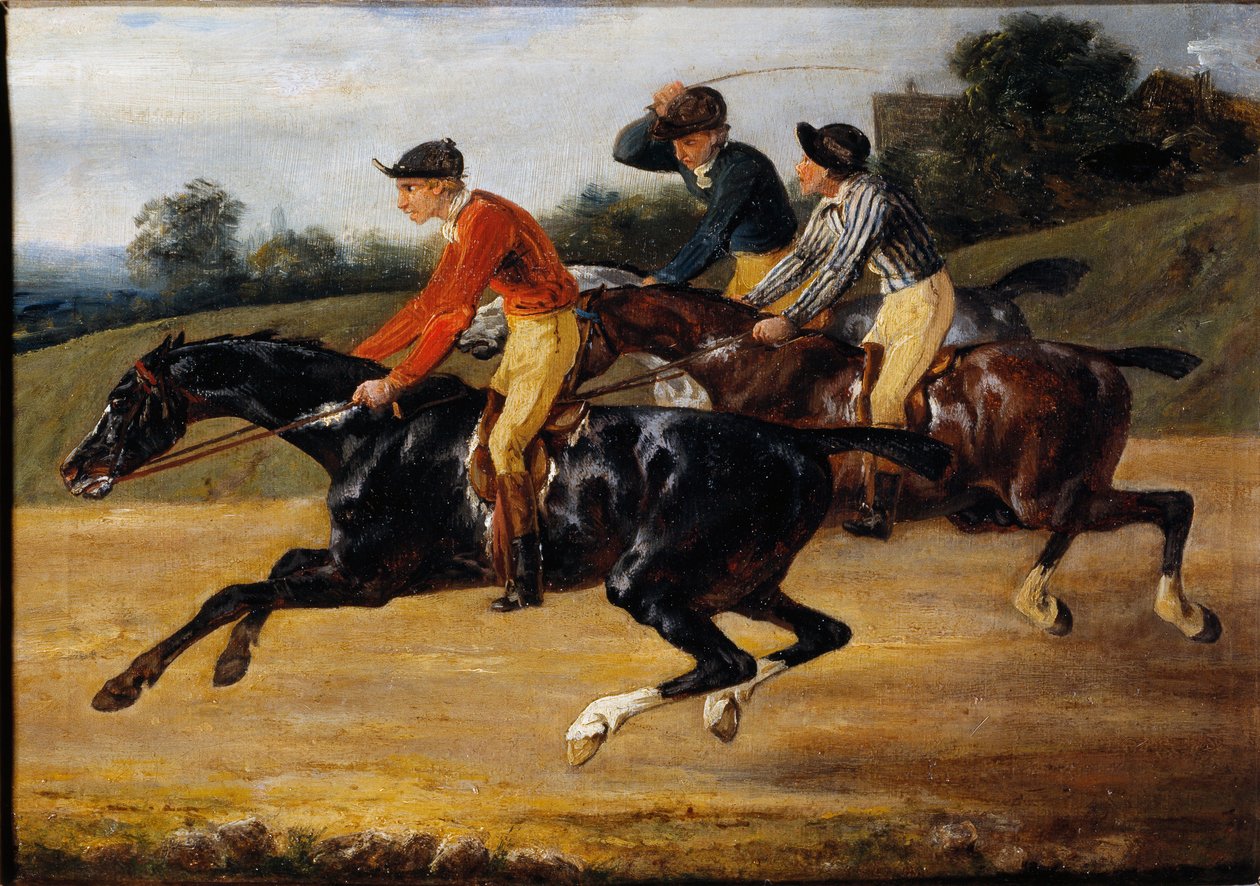 Lóverseny: lovaglás (festés alkotó: Theodore Gericault