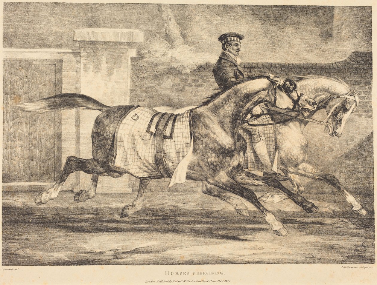 Lóedzés alkotó: Theodore Gericault