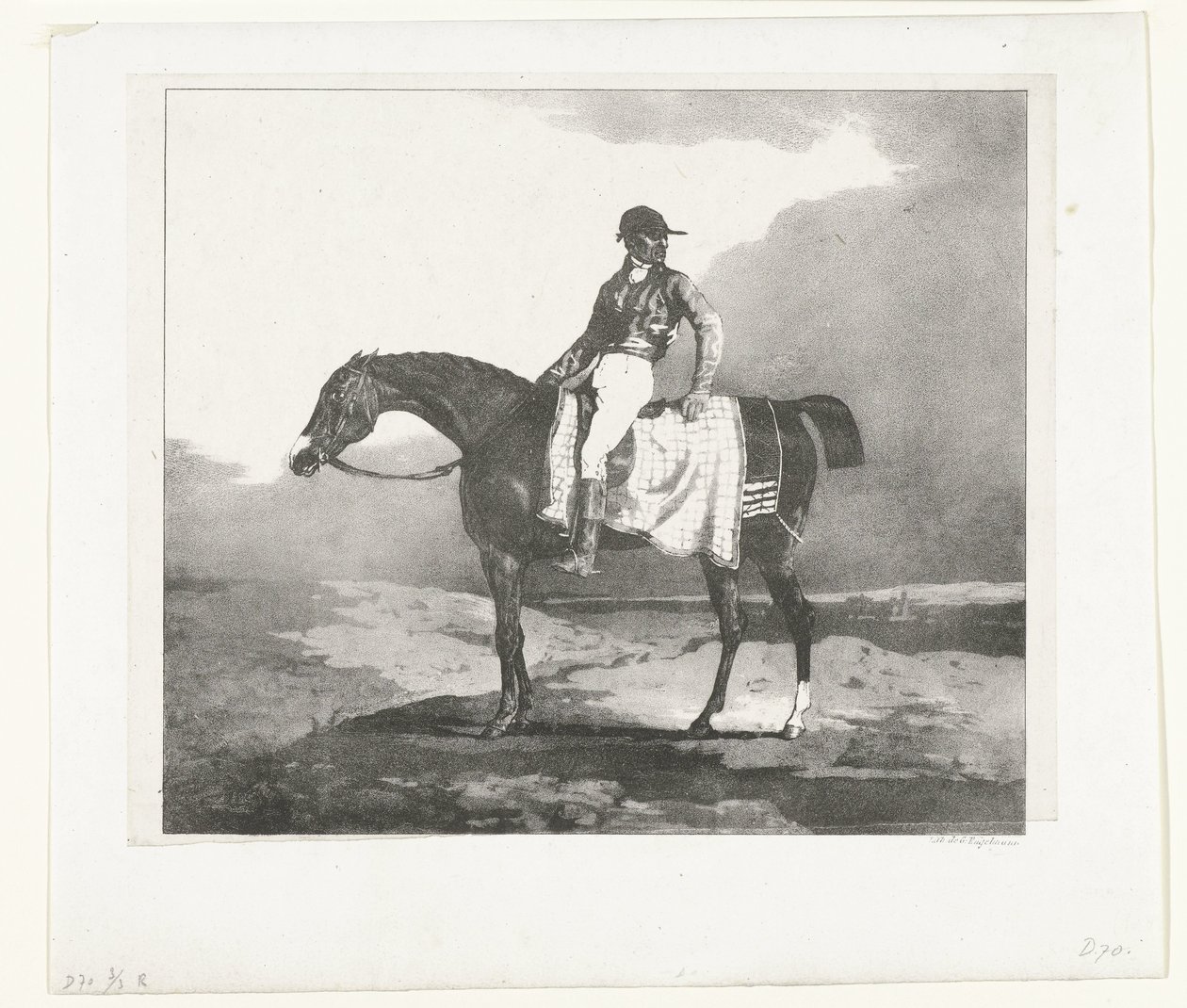 Jockey egy angol telivér lovon alkotó: Theodore Gericault