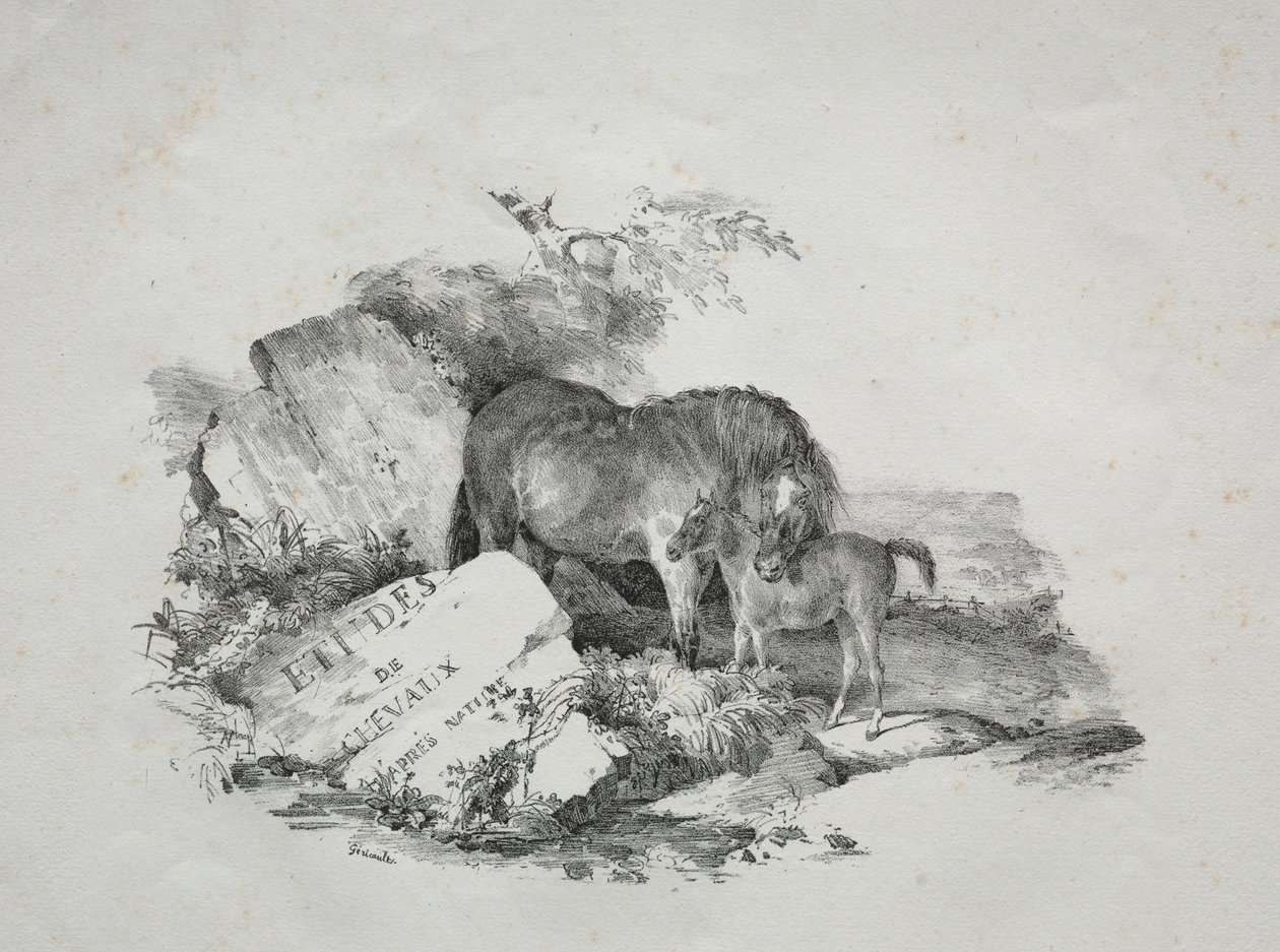 A kanca és a csikója. alkotó: Theodore Gericault