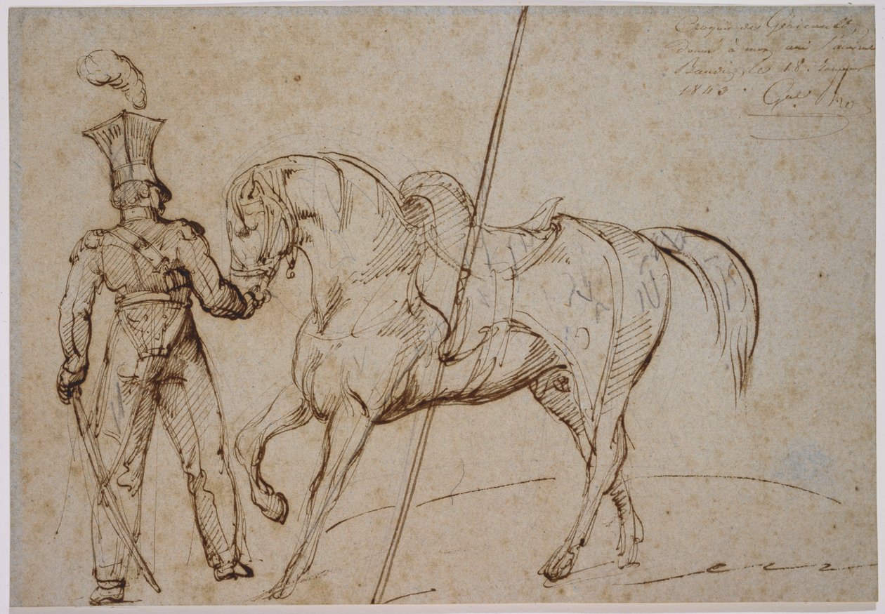 Lándzsás és ló alkotó: Theodore Gericault