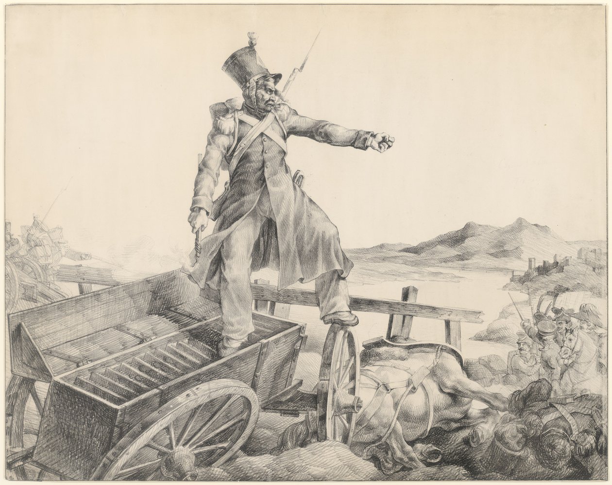 A tüzérségi szekér (Artillery Caisson) alkotó: Theodore Gericault