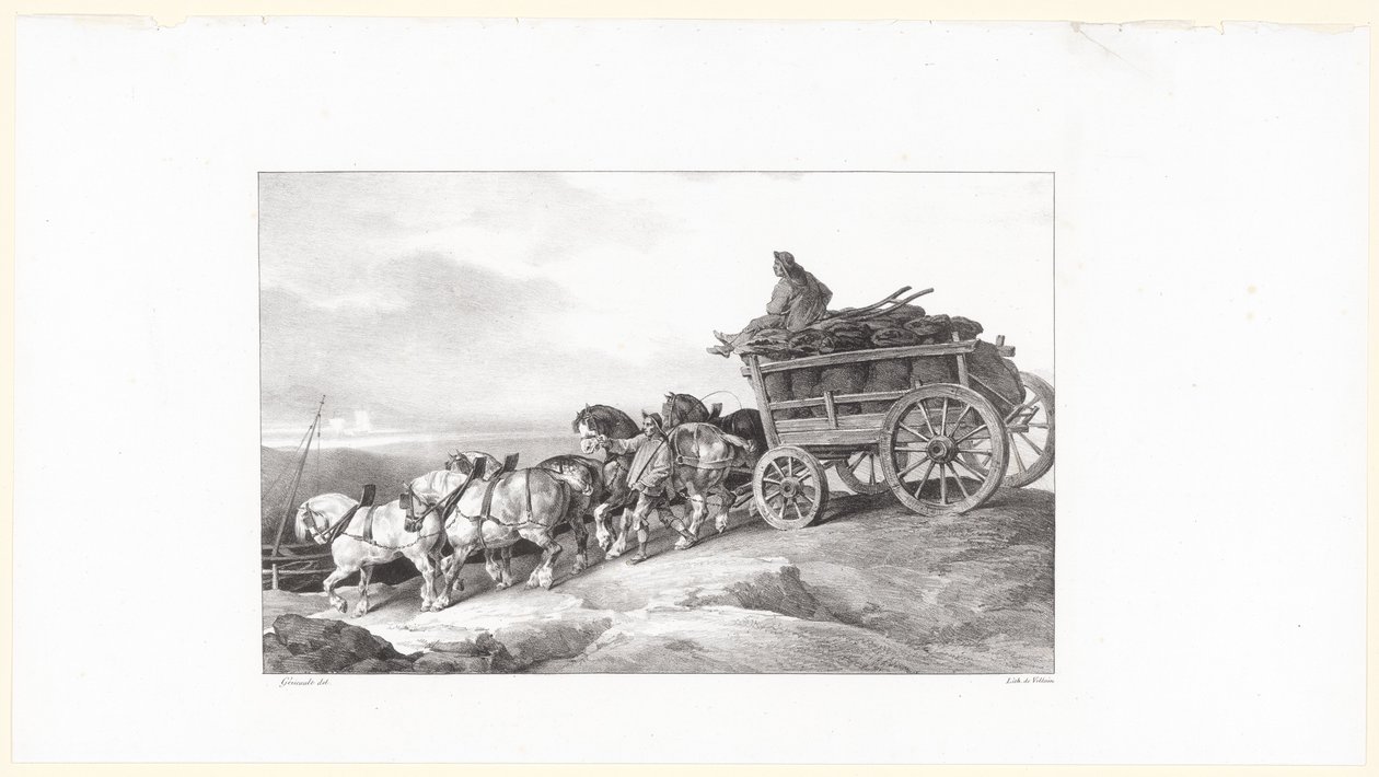A szénszállító kocsi (The Coal Wagon) alkotó: Theodore Gericault