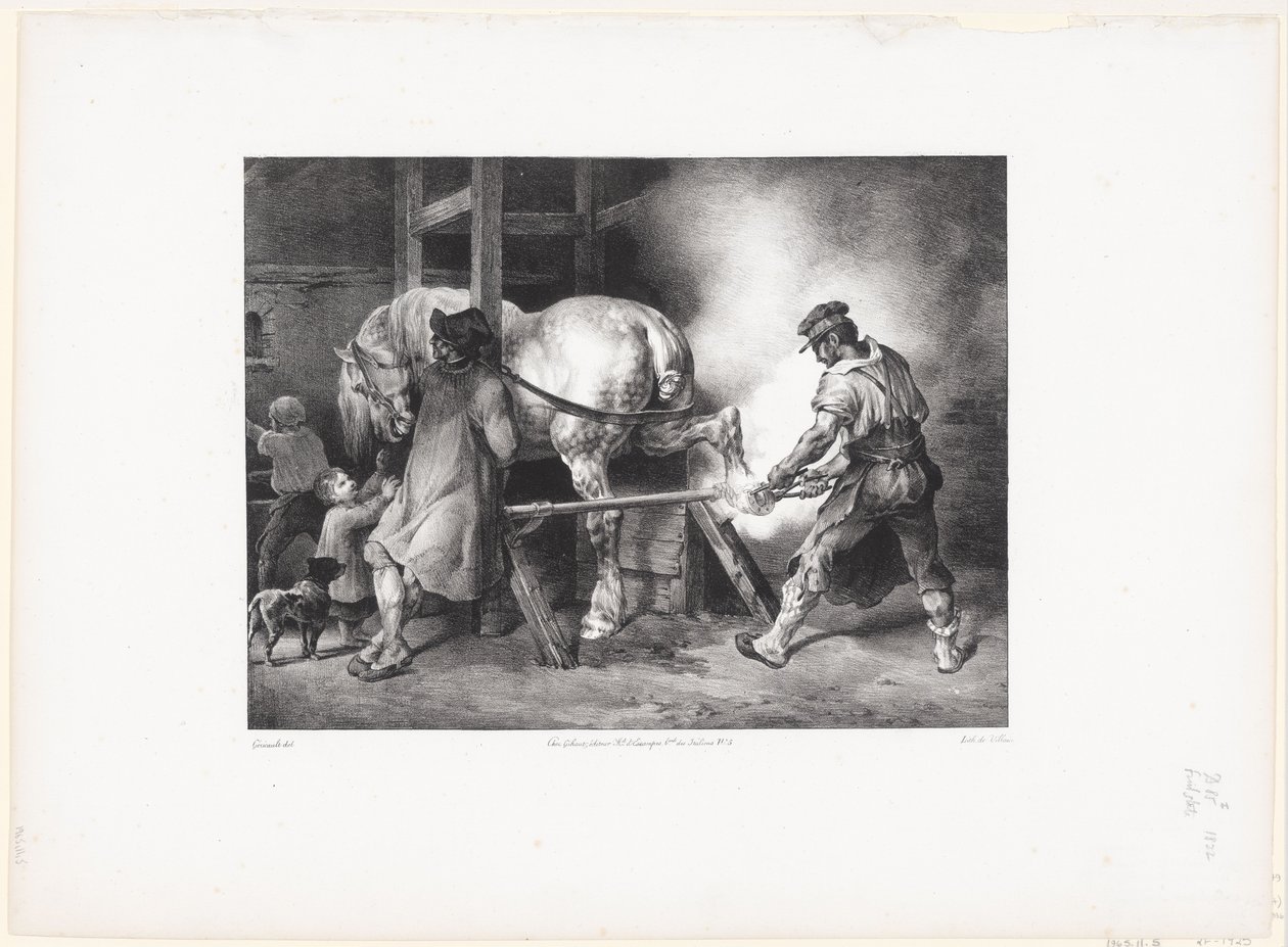Le Maréchal flamand (A flamand kovács) alkotó: Theodore Gericault