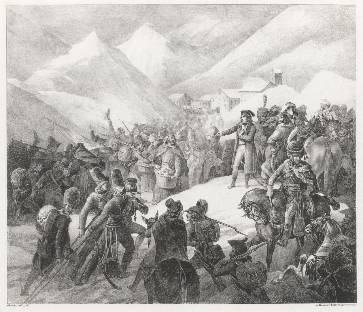 A Szent Bernát-hágó átkelése (Crossing of Mount Saint Bernard) alkotó: Theodore Gericault