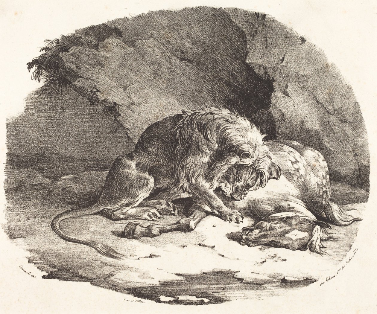 Lófaló oroszlán alkotó: Theodore Gericault
