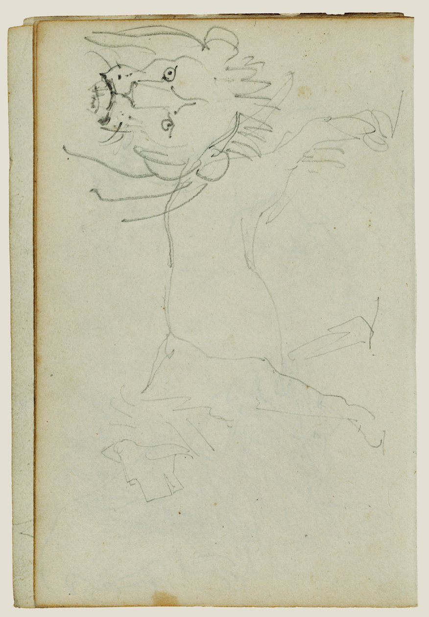Sétáló oroszlán, oroszlánarc alkotó: Theodore Gericault