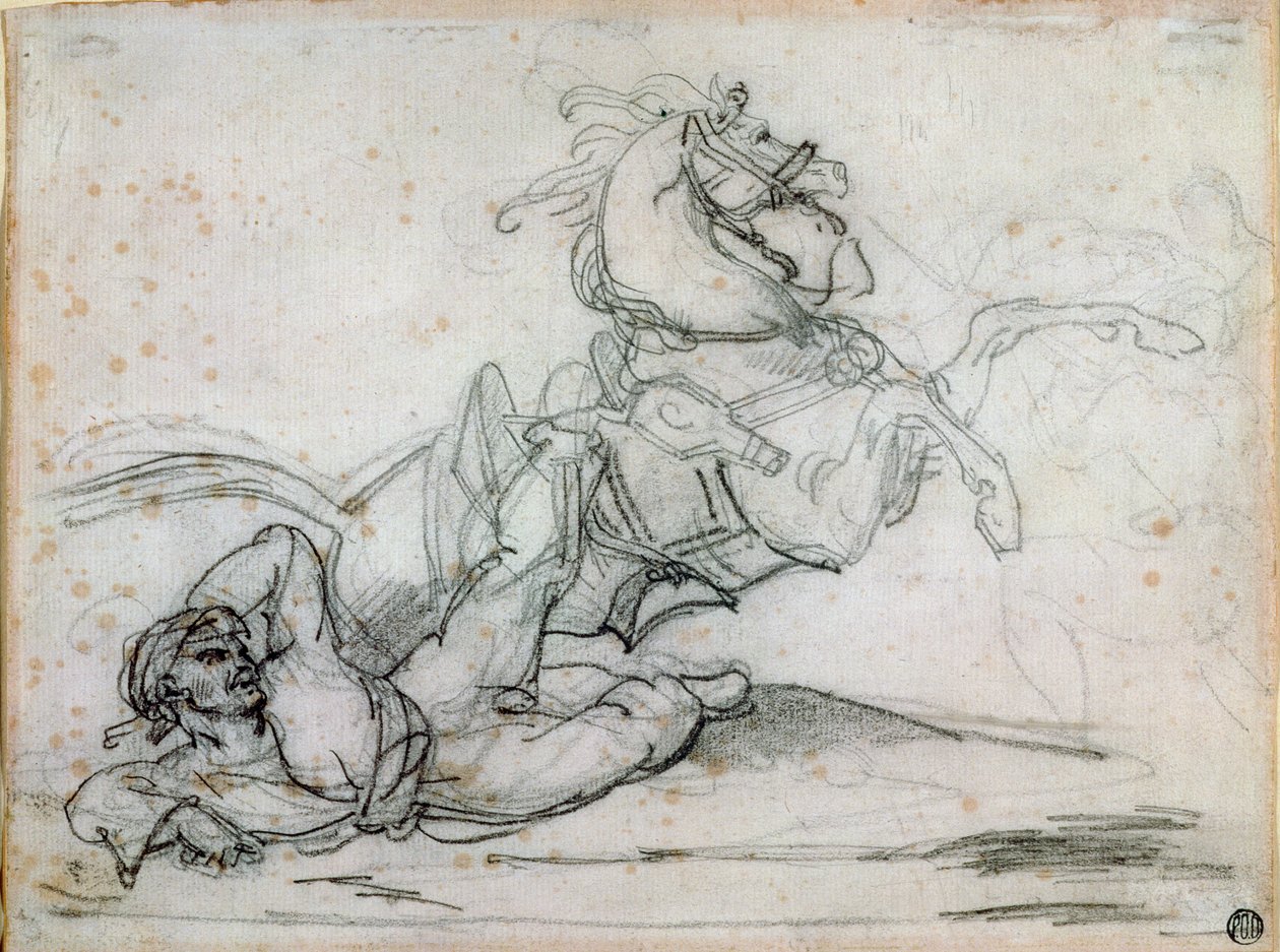 Mameluke a lova alá zuhan alkotó: Theodore Gericault