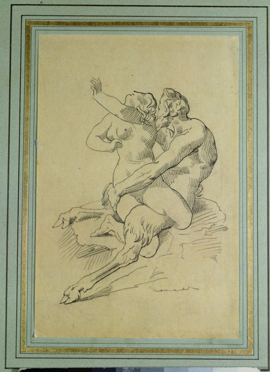 Nimfa és szatír alkotó: Theodore Gericault