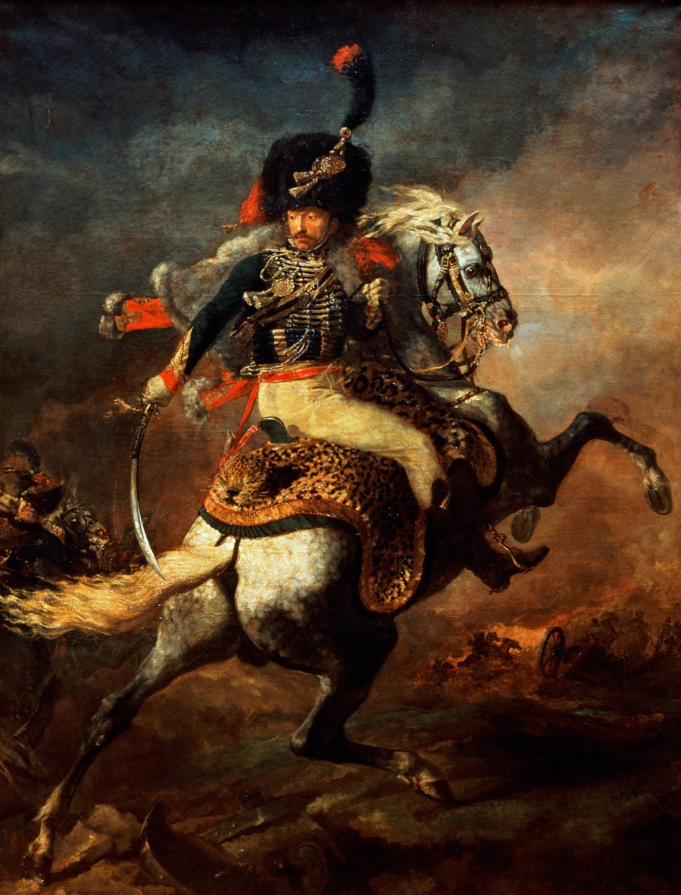A huszárok tisztje alkotó: Theodore Gericault