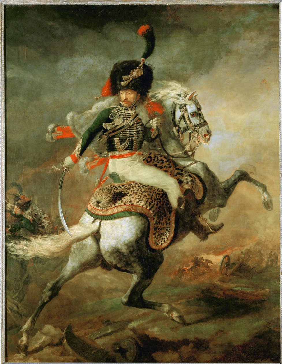 A császári őrség tisztje lóháton ... alkotó: Theodore Gericault
