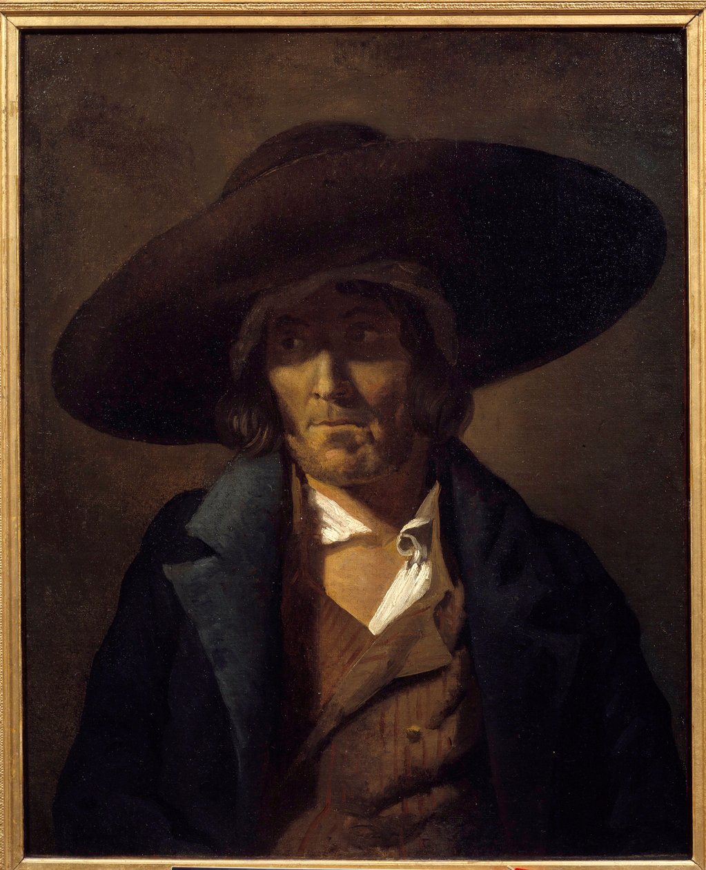 Theodore Gericault (1791-1824) Vendeen-festménynek nevezett férfi portréja, 19. századi nap. 0,81x0,64 m alkotó: Theodore Gericault