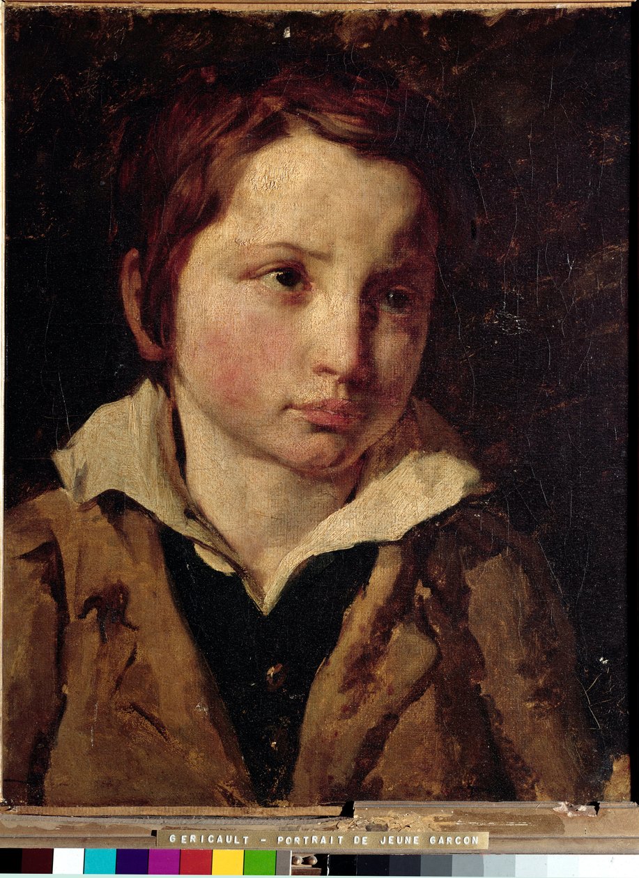 Egy fiatal fiú, valószínűleg Olivier Bro portréja - olaj, vászon alkotó: Theodore Gericault