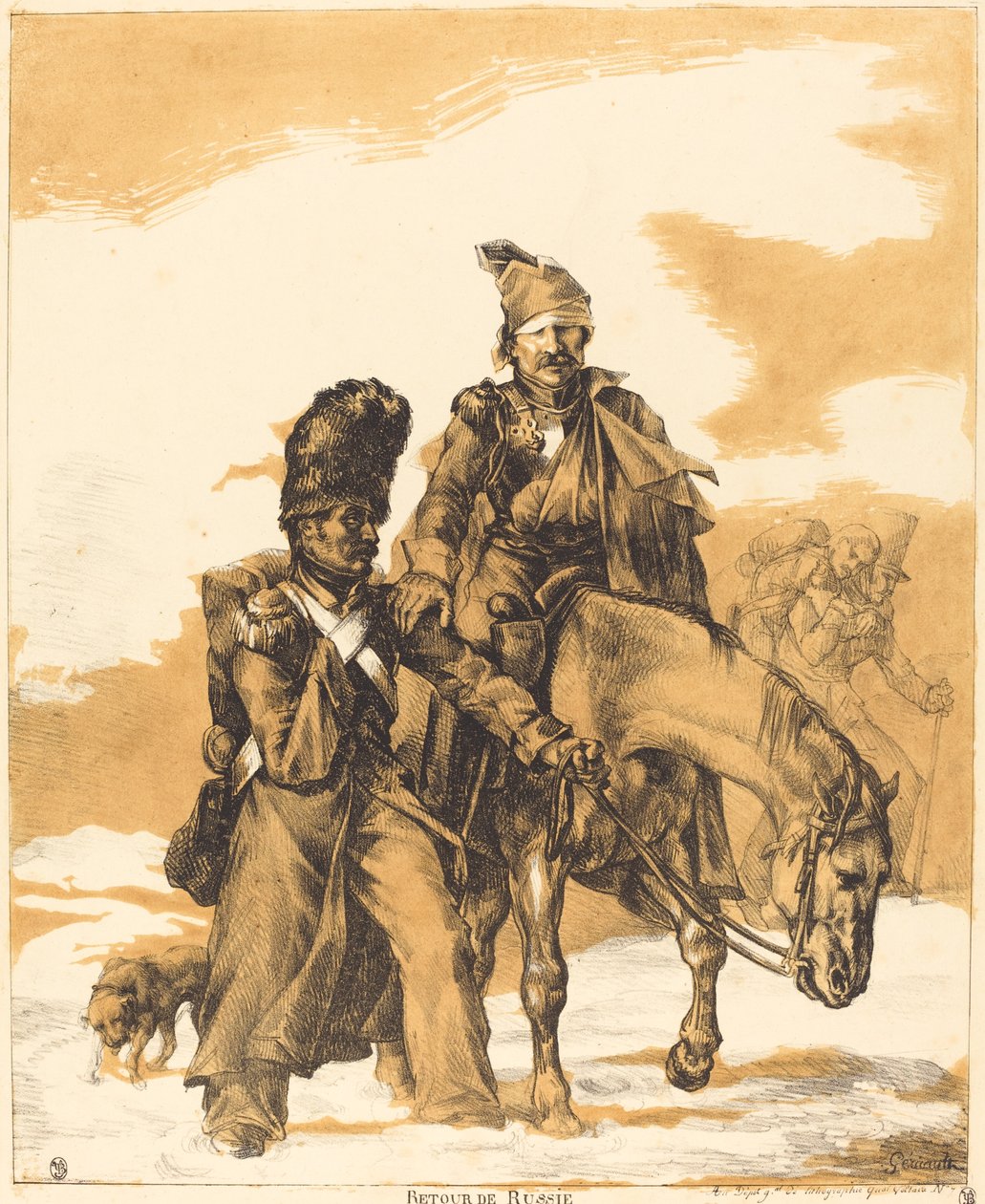 Visszavonulás Oroszországból alkotó: Theodore Gericault