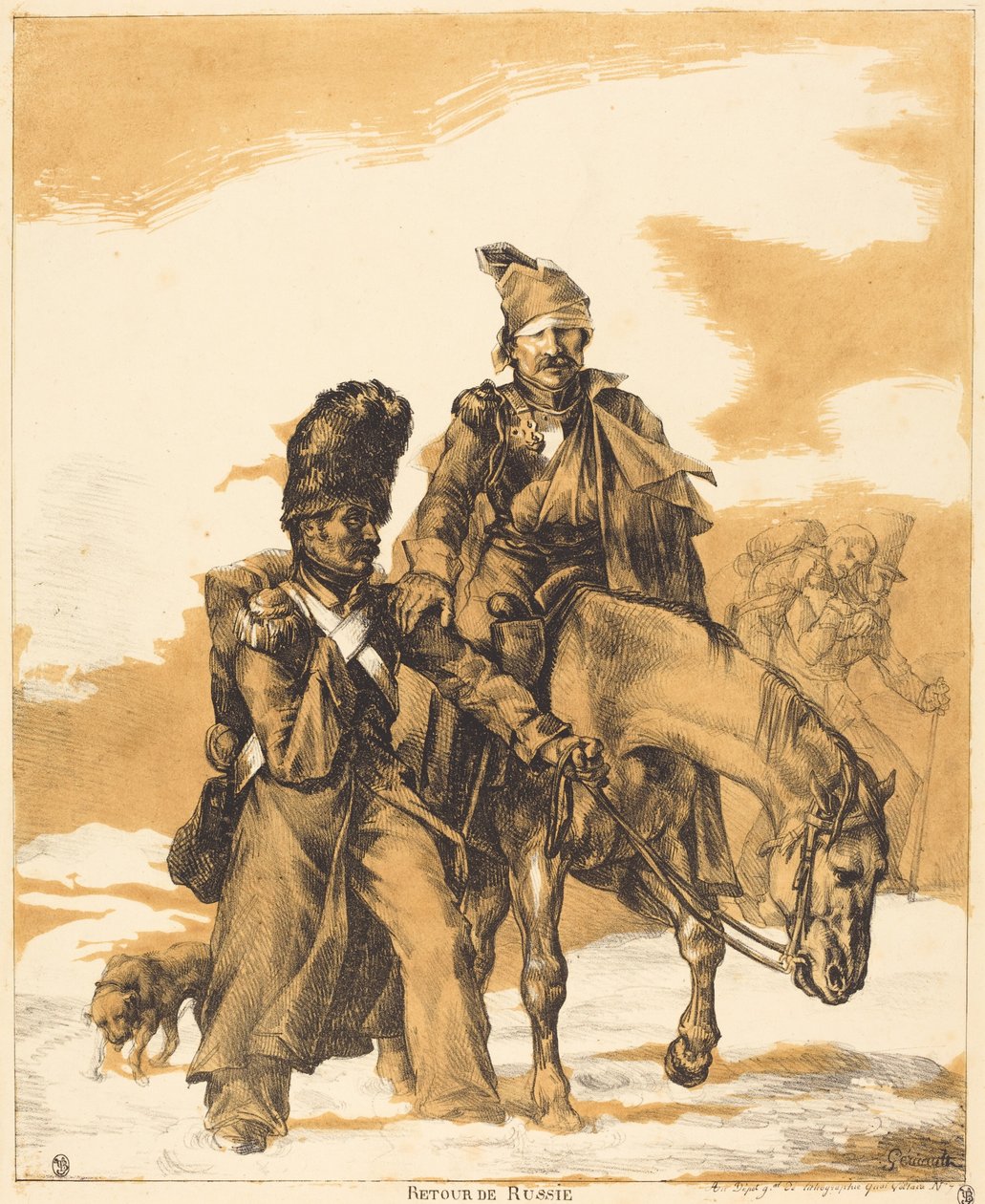 Retreat from Russia (Visszatérés Oroszországból) alkotó: Theodore Gericault