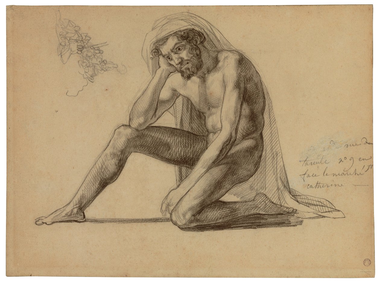 Tanulmány az apának a Medúza tutajban alkotó: Theodore Gericault