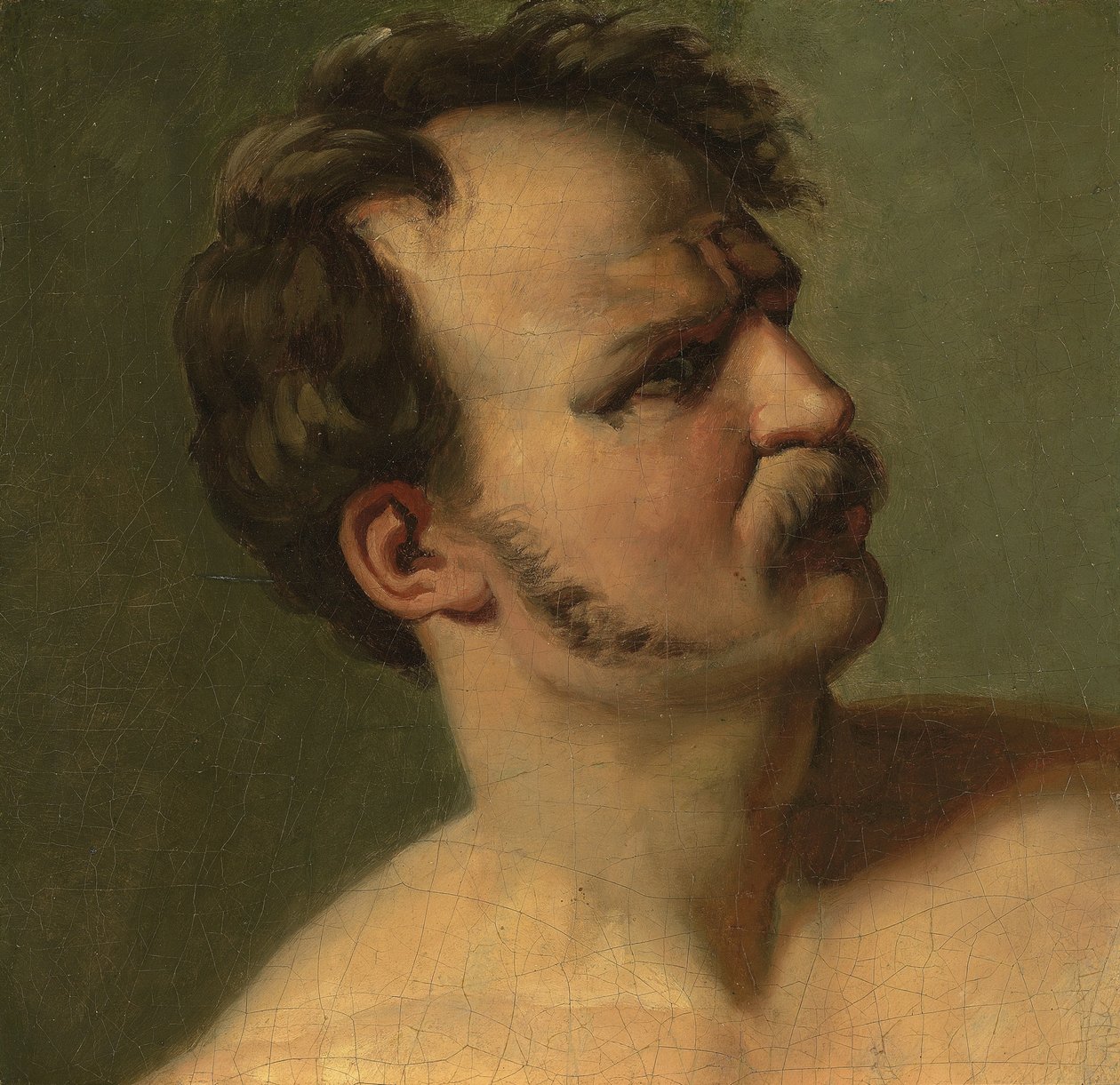 Study of a Man in Profile, 1812 körül alkotó: Theodore Gericault
