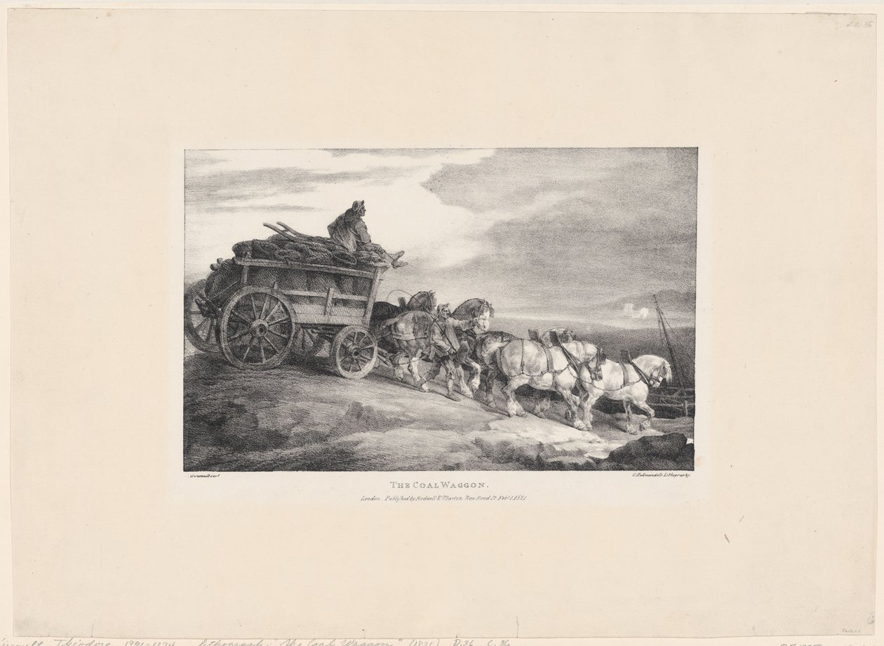 A szénszállító kocsi alkotó: Theodore Gericault